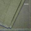 Bengal Cotton Sage Green Saree With Thread Buttas