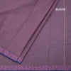 Bengal Cotton Purple Saree With Thread Buttas