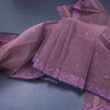 Bengal Cotton Purple Saree With Thread Buttas