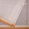 Bengal Cotton Cream Checked Saree