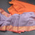 Poly Cotton Light Lavender Thread Checked Saree And Bavanji Border