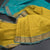 Poly Cotton Yellow Plain Saree And Bavanji Border