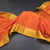 Poly Cotton Orange Plain Saree And Zari Border