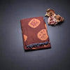 Mul Mul Cotton Cinnamon Brown Printed Saree 03