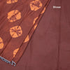 Mul Mul Cotton Cinnamon Brown Printed Saree 03