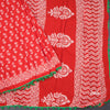 Mul Mul Cotton Red Printed Saree 10