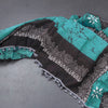 Mul Mul Cotton Teal Blue Printed Saree 02