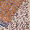 Kalamkari Cotton Mustard Yellow Printed Saree