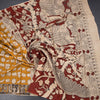 Kalamkari Cotton Yellow Printed Saree 02