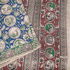 Kalamkari Cotton Blue Printed Saree