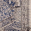 Kalamkari Cotton Blue Printed Saree 02