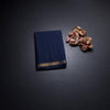 Semi Mysore Silk Navy Blue Plain Saree And Zari Border