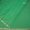 Semi Mysore Silk Parrot Green Plain Saree And Zari Border