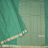 Semi Mysore Silk Pista Green Plain Saree And Zari Border
