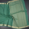 Semi Mysore Silk Pista Green Plain Saree And Zari Border