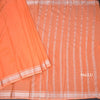 Semi Mysore Silk Peach Plain Saree And Zari Border