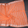 Semi Mysore Silk Peach Plain Saree And Zari Border