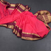 Semi Mysore Silk Fiery Rose Pink Plain Saree And Zari Border