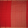 Semi Mysore Silk Red Plain Saree And Zari Border