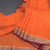 Semi Mysore Silk Fanta Orange Checked Saree And Zari Border