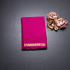 Semi Mysore Silk Rani Pink Plain Saree And Zari Border
