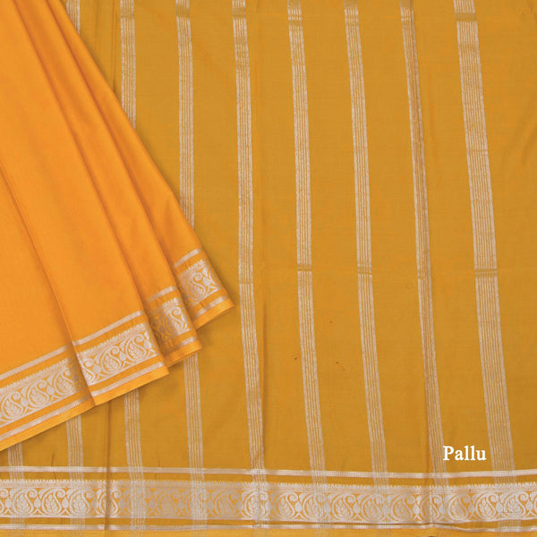 Semi Mysore Silk Navy Blue Plain Saree And Zari Border 02