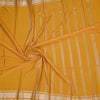 Semi Mysore Silk Mango Yellow Plain Saree And Zari Border 05