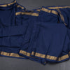 Semi Mysore Silk Cream Plain Saree And Zari Border