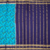 Semi Mysore Silk Sky Blue Floral Printed Saree And Zari Border
