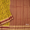 Semi Mysore Silk Mustard Floral Printed Saree And Zari Border