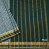 Semi Mysore Silk Pista Green Floral Printed Saree And Zari Border