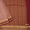 Semi Mysore Silk Peach Floral Printed Saree And Zari Border