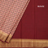Semi Mysore Silk Peach Floral Printed Saree And Zari Border 02