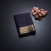Semi Mysore Silk Navy Blue Zari Stripes Saree And Zari Border