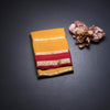 Semi Mysore Silk Mango Yellow Zari Stripes Saree