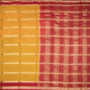 Semi Mysore Silk Mango Yellow Zari Stripes Saree