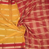 Semi Mysore Silk Mango Yellow Zari Stripes Saree