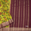 Semi Mysore Silk Parrot Green Floral Printed Saree