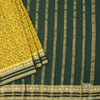 Semi Mysore Silk Lime Green Floral Printed Saree