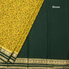 Semi Mysore Silk Lime Green Floral Printed Saree