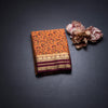 Semi Mysore Silk Orange Floral Printed Saree