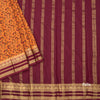 Semi Mysore Silk Orange Floral Printed Saree