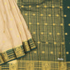 Semi Mysore Silk Beige Saree With Zari Buttas