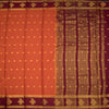 Semi Mysore Silk Orange Saree With Zari Buttas