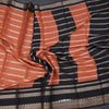 Semi Mysore Silk Peach Zari Stripes Saree