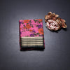 Semi Mysore Silk Taffy Pink Floral Printed Saree