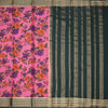Semi Mysore Silk Taffy Pink Floral Printed Saree