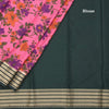 Semi Mysore Silk Taffy Pink Floral Printed Saree