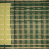 Semi Mysore Silk Lime Green Zari Stripes Saree