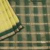 Semi Mysore Silk Lime Green Zari Stripes Saree